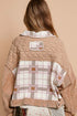POL Corduroy Jacquard Patchwork Button Up Jacket